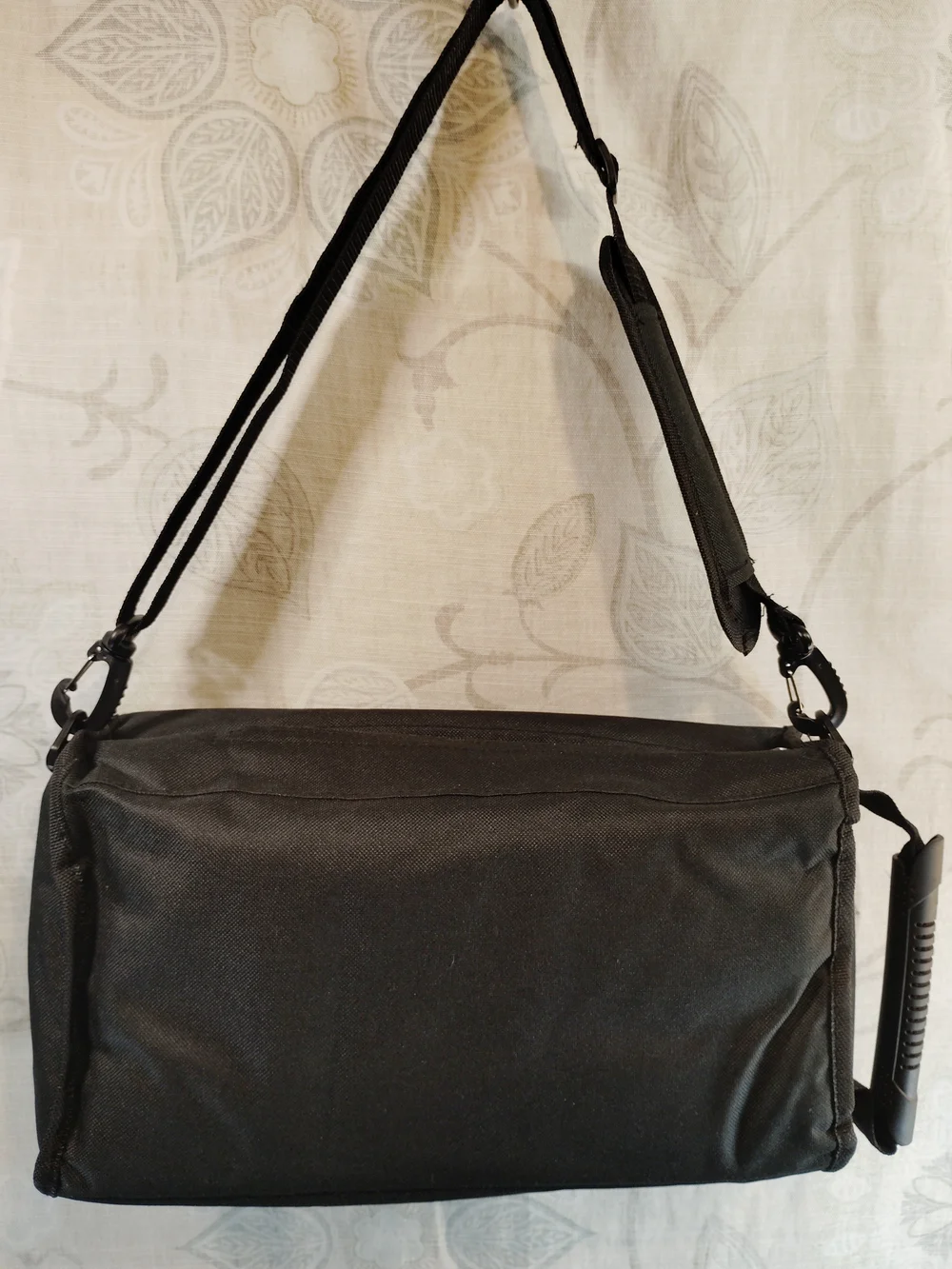 SevilleGear Drive Black Compact Messenger Crossbody Bag with Adjustable Strap